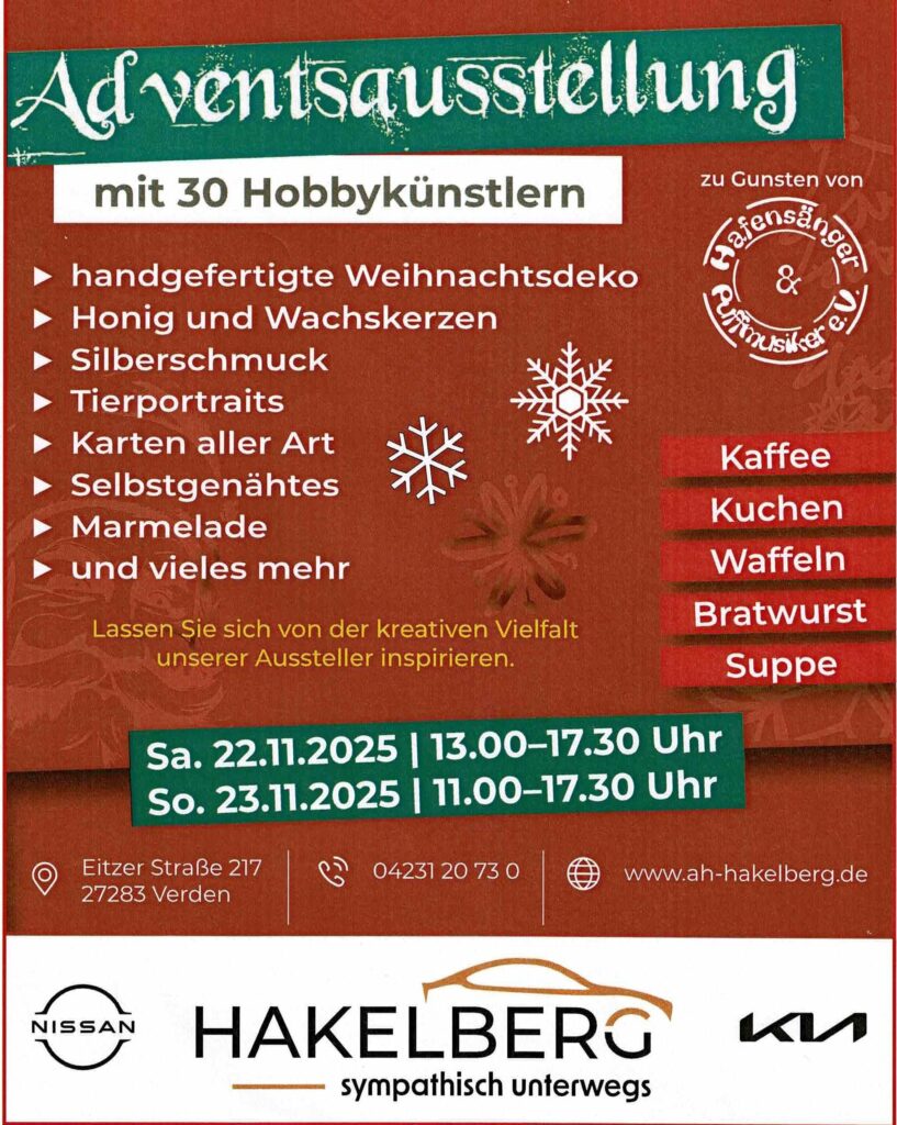 Info Blatt für die Adventsausstellung